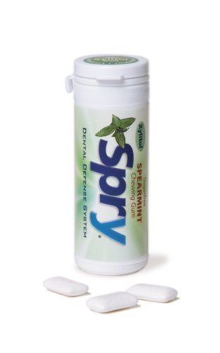 Spry Xylitol Gum Spearmint 30-piece Tubes - Pack of 3