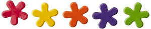 Painted Metal Paper Fasteners 50/Pkg-Funky Flowers/Tropical