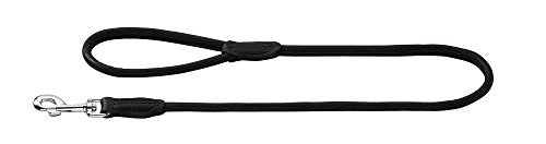 Leash Round & Soft Elk 10/100 Elkskin Black | Hunter