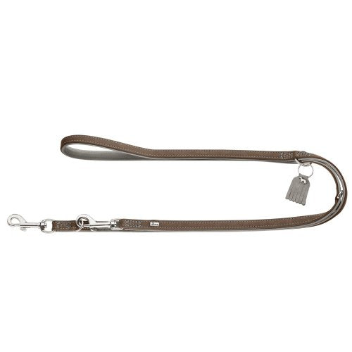 Training Leash Lucca, 15/200 Cow Nappa Leather, Walnut/Grey | Hunter