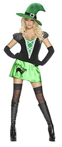 Smiffys Wicked Bitch Costume with Dress, Hat and Gloves - Medium