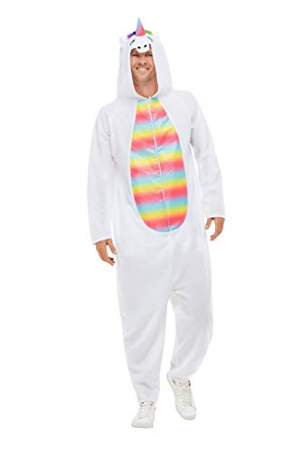 Smiffys 50714M Unicorn Costume, Unisex Adult, White, M - Size 38"-40"