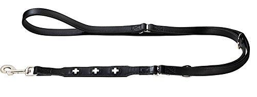 Training Leash Swiss 13/200 Organic Leather Black/Nappa Black | Hunter