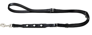 Training Leash Swiss 13/200 Organic Leather Black/Nappa Black | Hunter