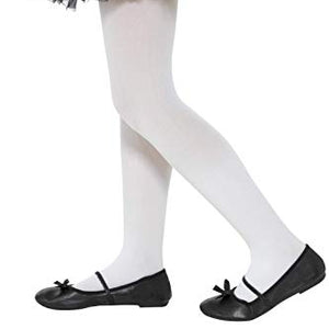 Smiffy's 49794 Smiffys Opaque Tights, Childs White, One Size