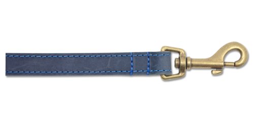 Ancol Timberwolf Leather Dog Lead, 60 cm, Blue