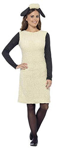 Smiffys Women's Shaun The Sheep Costume, Dress & Headband, Size: M, Color: Black and White, 20605