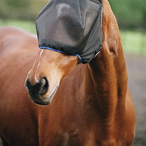 equilibrium Field Relief Midi Fly Mask With Ears Black Blue - Easy Stretch UV Sun Protection and SPF Properties