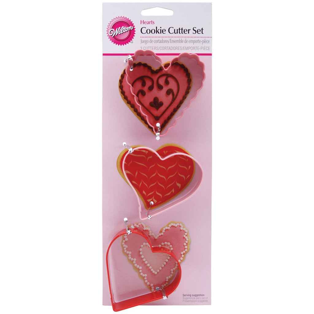 Wilton 3 Piece Hearts Cutter Set