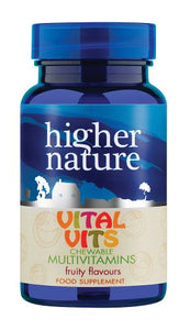 Vital Vits - Childrens chewable Multi-Vitamins - Higher Nature - 90 Tablets