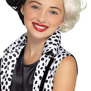 Smiffy's 48835 Evil Madame Wig, Girls, Black & White, One Size