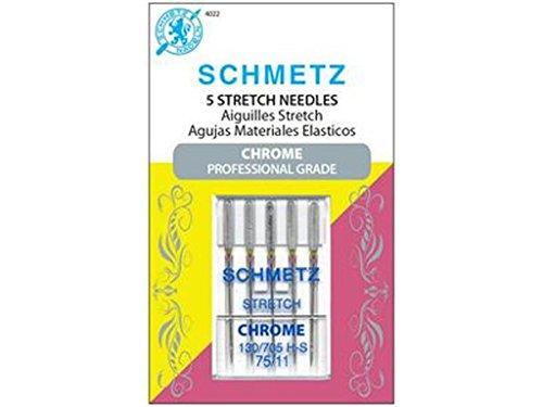 Schmetz SCH4022 5 Piece Needle Chrome Stretch, Size 75/11