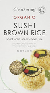 Clearspring Organic Brown Sushi Rice 500 g (Pack of 4)