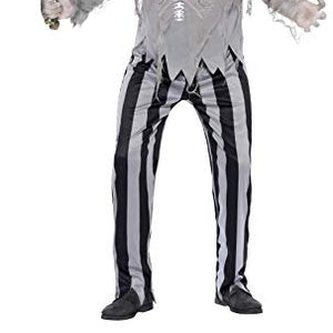 Smiffys Men's Pirate Shipmate Costume, Top, Trousers and Headband, Ghost Ship, Colour: Grey, Size: M, 27551
