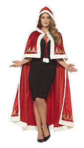 Smiffys 45965 Woman's Deluxe Miss Claus Cape (One Size)