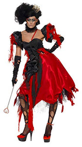 Smiffys Women's Queen Of Hearts Costume, Dress, Sleeve and Choker, Size: S, Color: Red and Black, 23020