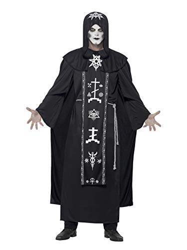 Smiffys Adult Unisex Dark Arts Ritual Costume, Hooded Robe and Belt, One Size, 45571