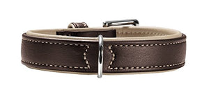 Collar Canadian Elk 55 Nickel Elkleather Brown/Beige, 42-48 Cm | Hunter