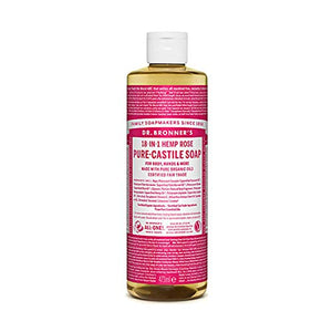 Dr. Bronner's Organic Rose Pure-Castile Liquid Soap, 473 ml