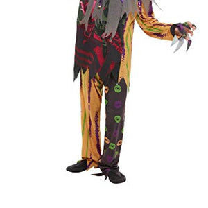Smiffys 51074M Scary Clown Costume, Boys, Multi-Colour, M - Age 7-9 years