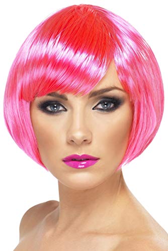 Smiffys Babe Wig - Neon Pink