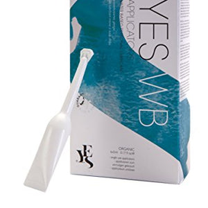 YES WB Applicators organic water based natural personal lubricant, 6 x 5ml