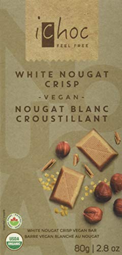 Vivani iChoc Organic White Nougat Crisp Chocolate 10 Bars