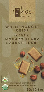 Vivani iChoc Organic White Nougat Crisp Chocolate 10 Bars