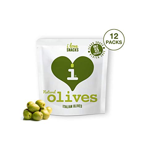 I Love Snacks Natural Italian Olives (12 Packs x 30g)