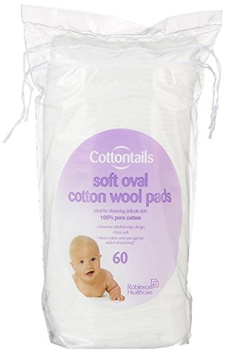 Cottontails Cotton Wool Oval Pads - Pack of 60 Oval Pads