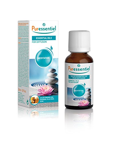 Puressentiel Essential Oils for Diffusion Meditation Blend, 30 ml - Aromatherapy -100% pure & natural essential oils to help promote serenity - Sensorial wellbeing – For home, spa, hotel