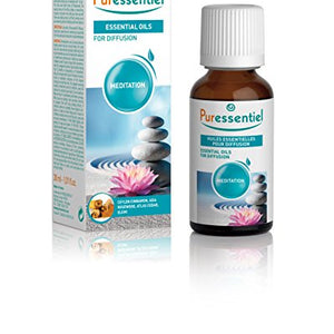 Puressentiel Essential Oils for Diffusion Meditation Blend, 30 ml - Aromatherapy -100% pure & natural essential oils to help promote serenity - Sensorial wellbeing – For home, spa, hotel
