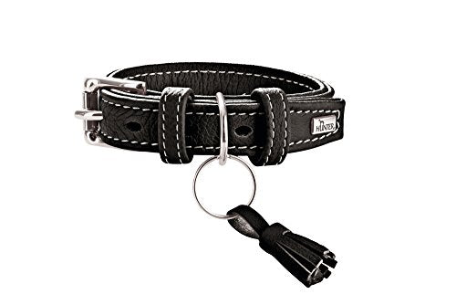 Collar Cannes, 35 Black, Leather | Hunter