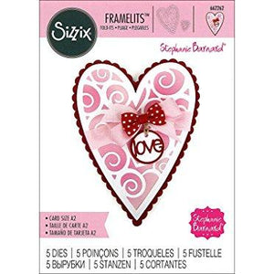 Sizzix SIZ662262 Fold It Heart Sbarnard Framelits Die Card