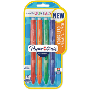 Paper Mate Clearpoint Color Lead Mechanical Pencils, 0.7mm, Assorted Colors, 4 Count