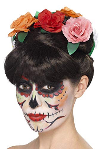 Smiffys 44924 Day of the Dead Frida Wig (One Size)