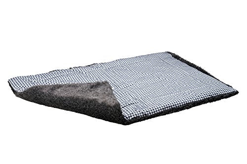 Dog Blanket Astana, 120 X 80 Cm Grey Checked, With Plush | Hunter