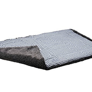 Dog Blanket Astana, 120 X 80 Cm Grey Checked, With Plush | Hunter