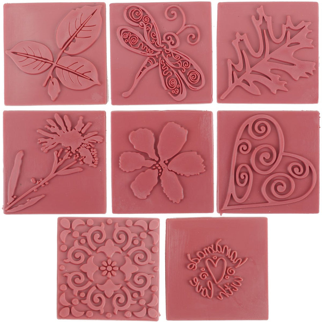 Soap Embossing Stamp Assortment 8/Pkg-Square