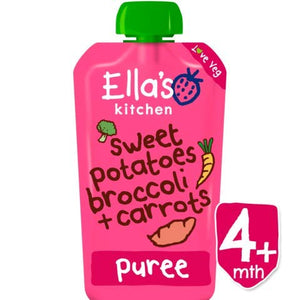 ELLA'S KITCHEN (VEGETARIAN) Baby Food - Sweet Potatoes Broccoli & Carrot 120g (PACK OF 7)