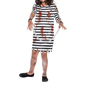 Smiffys Zombie Convict Girl. M - Age 7-9 years, Black & White