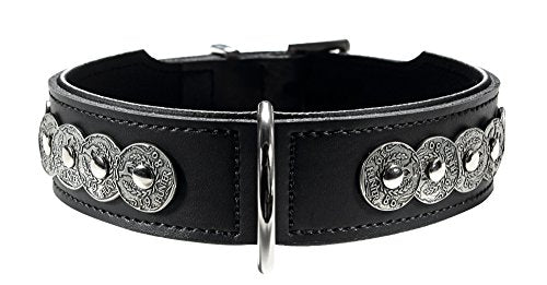 Collar Basic Rom 55 Coated Split Leather Black/Black | Hunter