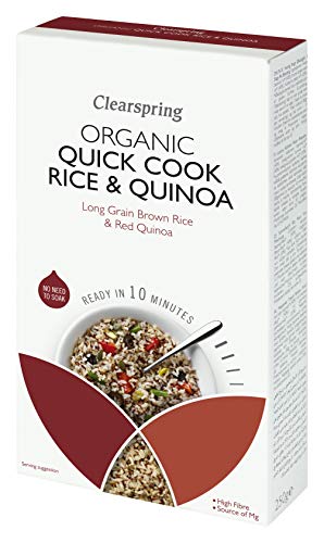 Clearspring Organic Quick Cook Rice and Quinoa, 250g (Pack of 4)