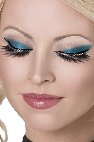 Smiffys Eyelashes Glamour Crystals - Black