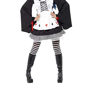 Smiffys Women's Gothic Alice Costume, Dress and Apron, Size: M, Color: Black, 21537