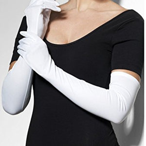 Smiffys Gloves, 52 cm - White, Long
