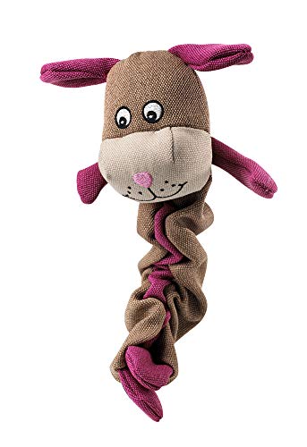 Dog Toy Stretch Body Dog, Approx. 35 Cm Brown/Pink  Pack Of 3 | Hunter