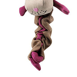 Dog Toy Stretch Body Dog, Approx. 35 Cm Brown/Pink  Pack Of 3 | Hunter