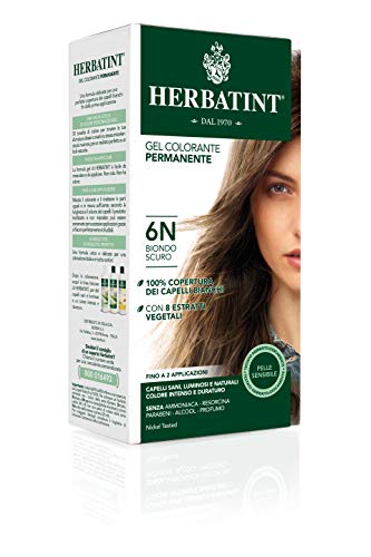 Herbatint Permanent Herbal Hair Colour Gel, 6N Dark Blonde, 150 ml