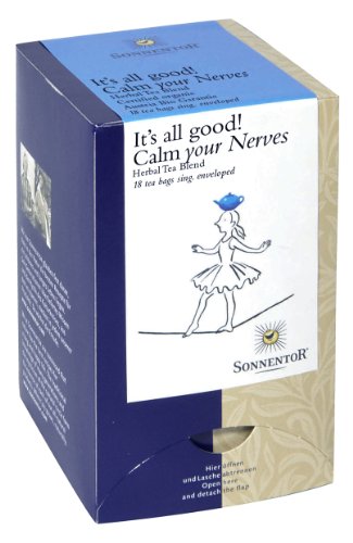 Sonnentor Calm Your Nerves Tea 1.5 g (Pack of 2, Total of 36 Double Chamber Bags)